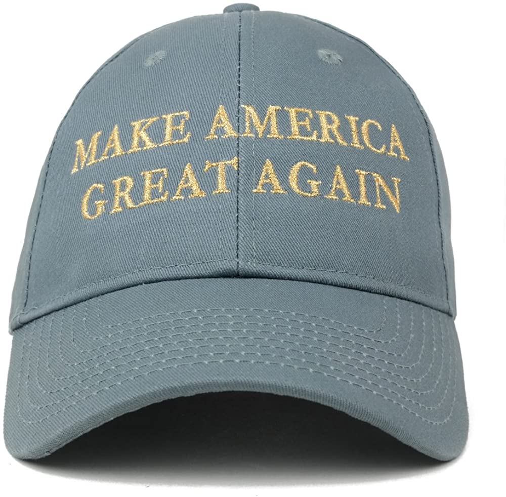 Made in USA Donald Trump Structured Cotton Cap - Make America Great Again Embroidered