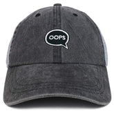 Armycrew Oops Patch Washed Pigment Dyed Soft Trucker Baseball Cap