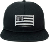 Armycrew Oversize XXL Grey American Flag Embroidered Flatbill Mesh Snapback Cap