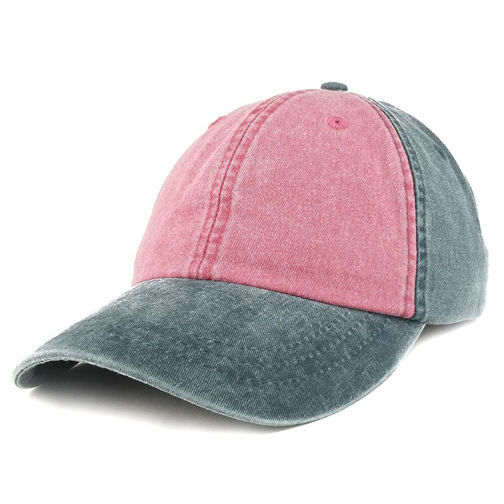 Armycrew Two Tone Pigment Dyed Washed Unstructured Baseball Cap