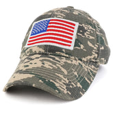 Armycrew USA White American Flag Embroidered Tactical Patch with Adjustable Operator Cap