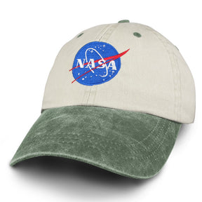 Armycrew NASA Insignia Embroidered Two Tone Pigment Dyed Cotton Cap