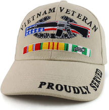 Armycrew Vietnam Combat Veteran Embroidered Military Cotton Baseball Cap