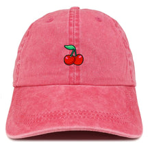 Armycrew Cherry Embroidered Patch Unstructured Cotton Washed Baseball Cap