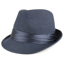 Armycrew Men's Wool Felt Fedora Hat with Satin Hat Band