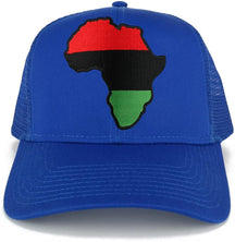 Red Black Green Africa Map Embroidered Iron on Patch Adjustable Trucker Mesh Cap