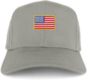 Small Yellow American Flag Embroidered Iron on Patch Adjustable Baseball Cap