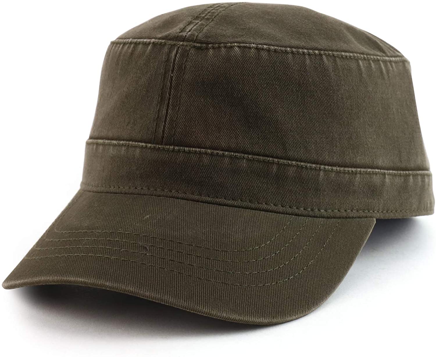 Armycrew Oversized Big 2XL Flat Top Army Style Cotton Military Cap