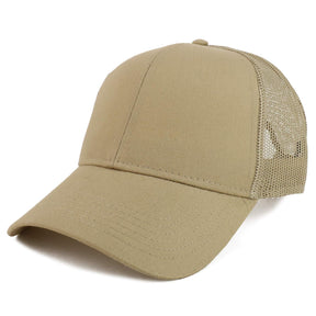 Armycrew XXL Oversize High Crown Adjustable Plain Mesh Back Trucker Baseball Cap