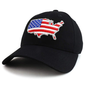Rapid Dominance Low Profile 6 Panel American Flag Map Embroidered Baseball Cap