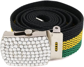 Rasta RGY Jamaican Belt with Custom Styilish Buckle - LION