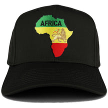 RGY Africa Map and Rasta Lion Embroidered Iron on Patch Adjustable Baseball Cap