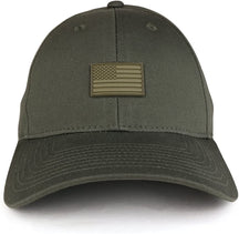 Armycrew Small Rubber American Flag Structured Cotton Adjustable Baseball Cap