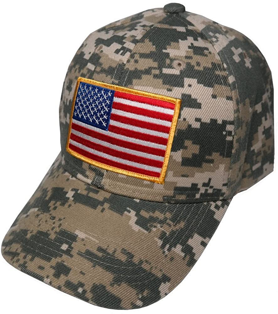 Armycrew Men's Army USA Flag Patch Cap
