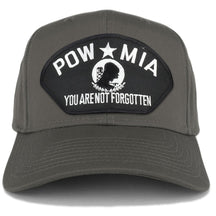 Armycrew POW MIA Not Forgotten Large Patch Snapback Baseball Cap