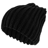 Armycrew Plain Thick Ribbed Winter Slouchy Beanie Hat