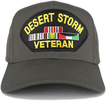 Armycrew XXL Oversize Desert Storm Veteran Large Patch Baseball Cap