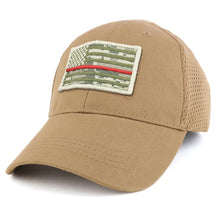 Armycrew USA ACU Thin Red Flag Tactical Patch Cotton Adjustable Trucker Cap