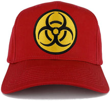 Biohazard Circular Yellow Black Embroidered Iron on Patch Adjustable Baseball Cap