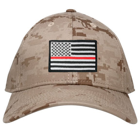 Low Profile US American Flag Patch Camo Cap - DES