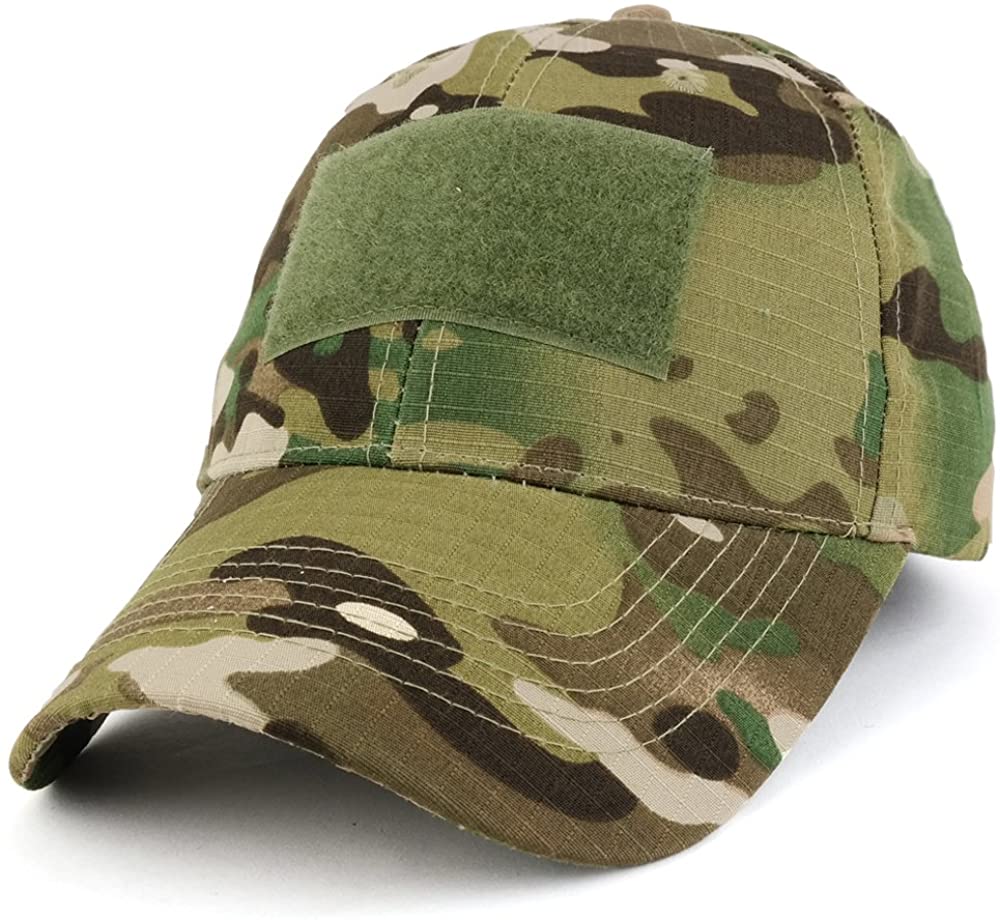 Armycrew Military Tactical Hook Front Patch Blank Cotton Adjustable Baseball Cap