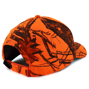 Armycrew Hunting Camouflage Outdoor Structured Sandwich Bill Baseball Cap - Blaze