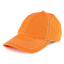 Armycrew Plain Contrast Stitch Low Profile Washed Cotton Baseball Hat