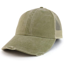 Armycrew Distressed and Torn Pigment Dyed Mesh Back Cap