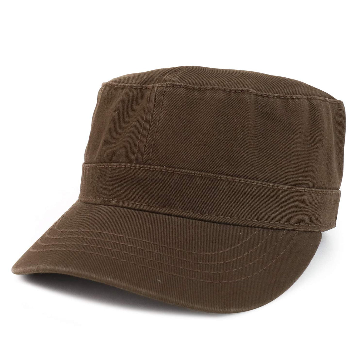 Armycrew Garment Washed Cotton Twill Military Style Flat Top Hat