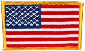 USA American Flag Embroidered Iron On Patch One Size