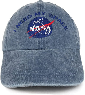 Armycrew Unlimited Youth NASA I Need My Space Embroidered Soft Washed Cotton Twill Cap