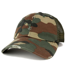 Vintage Distressed Mesh Adjustable Trucker Cap - Brown