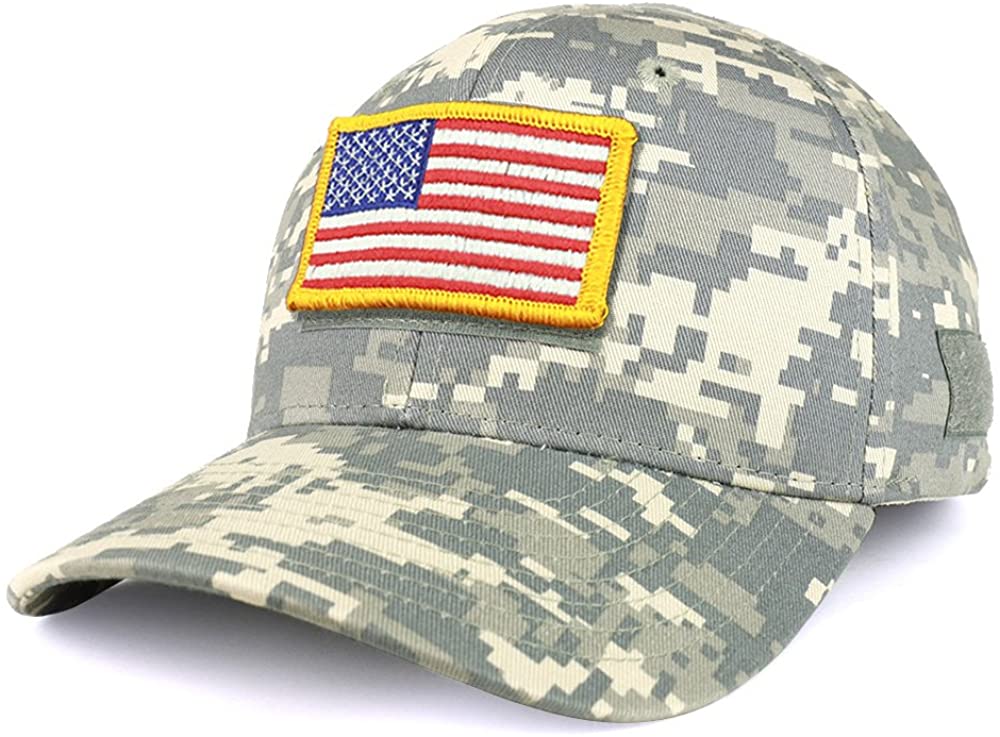 Armycrew USA Yellow Flag Tactical Patch Structured Operator Baseball Cap