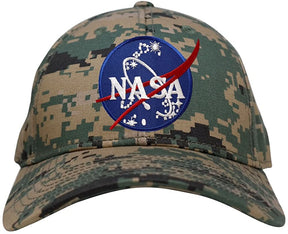 Low Profile NASA Insignia Logo Patch Camo Cap