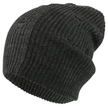 Armycrew Vintage Frayed Pattern Knit Deep Slouchy Beanie