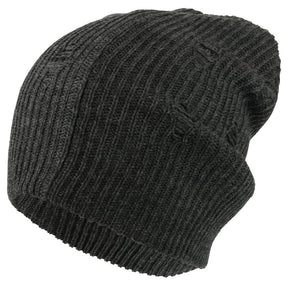 Armycrew Vintage Frayed Pattern Knit Deep Slouchy Beanie