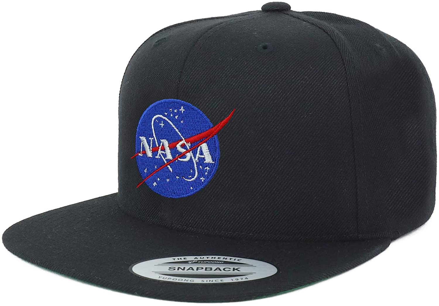 Armycrew Flexfit Oversize XXL NASA Insignia Logo Embroidered Structured Flatbill Snapback Cap