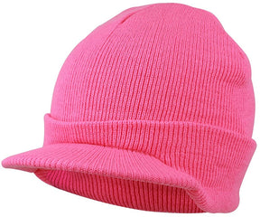 Armycrew Neon Snug Fit Knitted Beanie Visor Cap