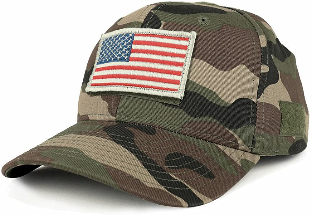Armycrew USA White Flag Tactical Patch Structured Operator Baseball Cap- ACU