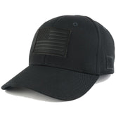 Armycrew US American Flag Black 3-D Rubber Tactical Patch with Adjustable Structured Operator Cap - ACU