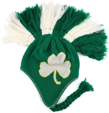 Armycrew Mohawk Irish Aviator Knit Ski Winter Beanie Hat with Braids