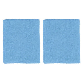 Extra Wide Athletic Soft Terry Cloth Sweat Wrist Band 2pc Set - ORANGE