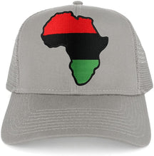Red Black Green Africa Map Embroidered Iron on Patch Adjustable Trucker Mesh Cap