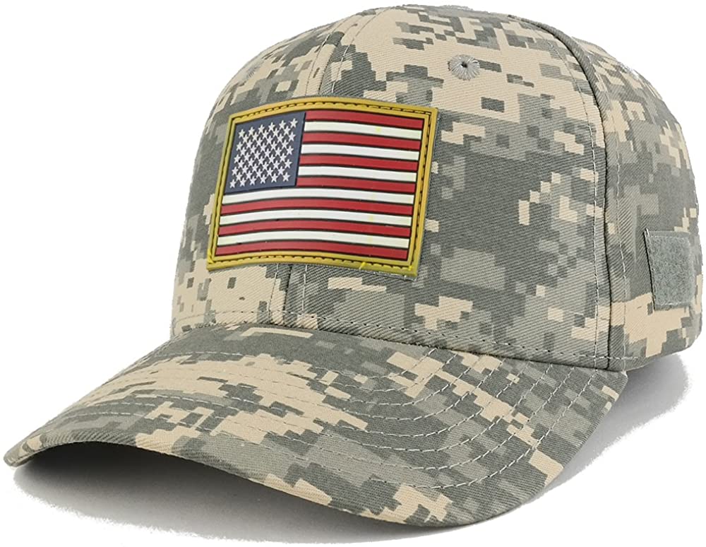 USA Original American Flag 3-D Rubber Tactical Patch Adjustable Structured Operator Cap
