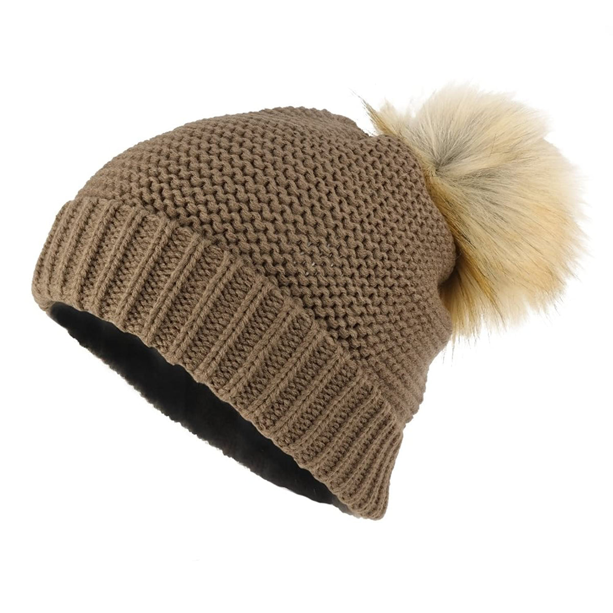 Armycrew Winter Knit Pom Pom Accent Beanie Hat