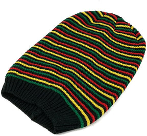 Armycrew Rasta Jamaican Crochet Colorful Stripes Baggie Slouch Acrylic Beanie Hat