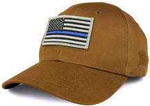 Armycrew USA Thin Blue Line Flag Tactical Patch Structured Operator Baseball Cap