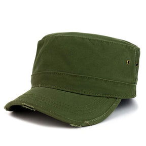 Armycrew Military BDU Style Flat Top Distressed Washed Cap