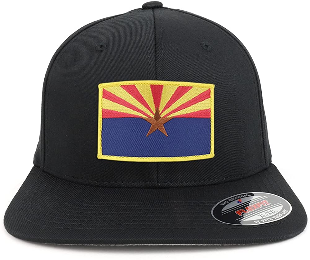 Armycrew XXL Big Size Arizona State Flag Iron On Patch Flexfit Cap