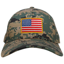 Armycrew Low Profile US American Flag Patch Camo Cap - MCU